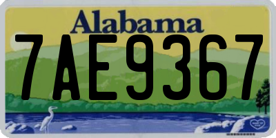 AL license plate 7AE9367
