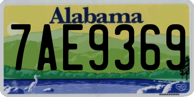 AL license plate 7AE9369