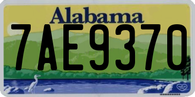 AL license plate 7AE9370