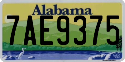 AL license plate 7AE9375