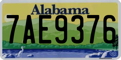 AL license plate 7AE9376