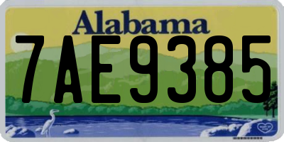 AL license plate 7AE9385