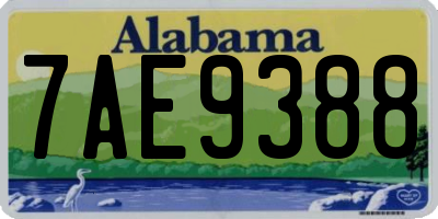 AL license plate 7AE9388