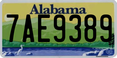 AL license plate 7AE9389