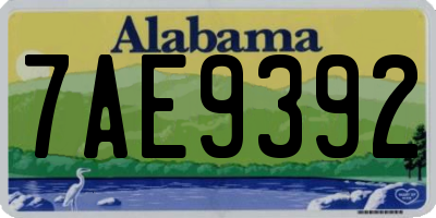 AL license plate 7AE9392