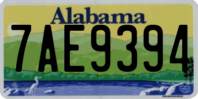 AL license plate 7AE9394