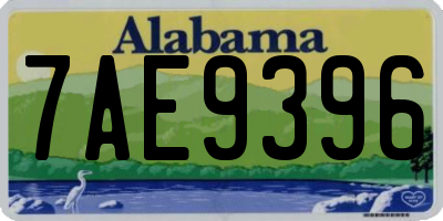 AL license plate 7AE9396