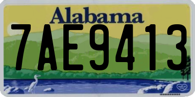 AL license plate 7AE9413