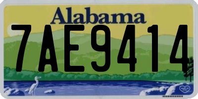 AL license plate 7AE9414