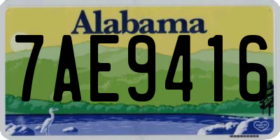 AL license plate 7AE9416