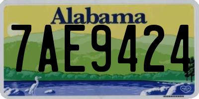 AL license plate 7AE9424