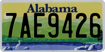 AL license plate 7AE9426