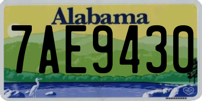 AL license plate 7AE9430