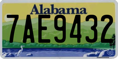 AL license plate 7AE9432