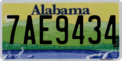 AL license plate 7AE9434