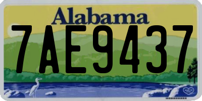 AL license plate 7AE9437