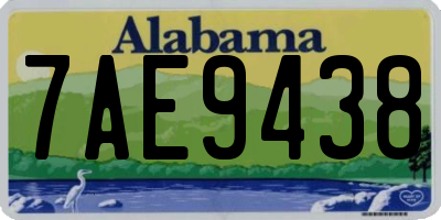 AL license plate 7AE9438