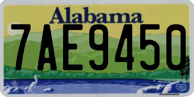 AL license plate 7AE9450