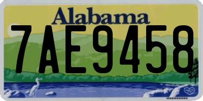 AL license plate 7AE9458