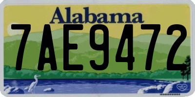 AL license plate 7AE9472