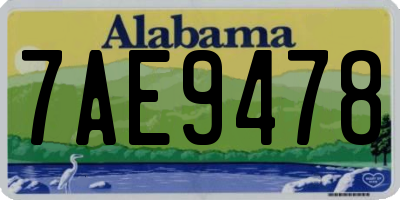 AL license plate 7AE9478