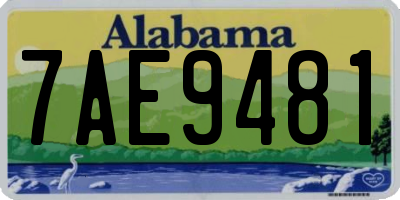 AL license plate 7AE9481
