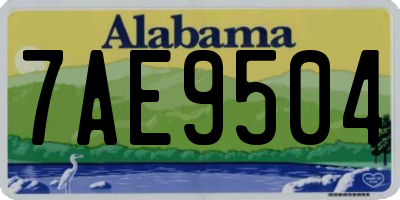 AL license plate 7AE9504