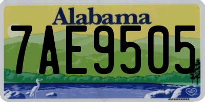 AL license plate 7AE9505