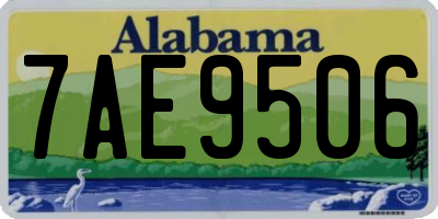 AL license plate 7AE9506