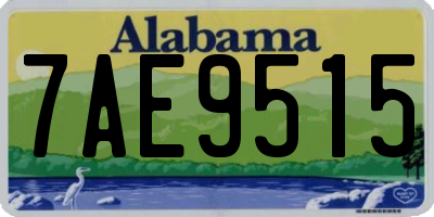 AL license plate 7AE9515