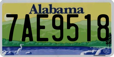 AL license plate 7AE9518