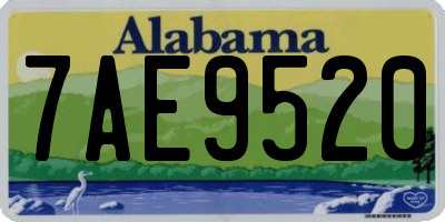 AL license plate 7AE9520