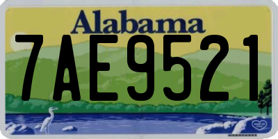 AL license plate 7AE9521