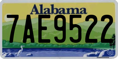 AL license plate 7AE9522