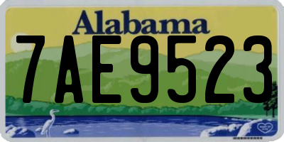 AL license plate 7AE9523