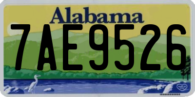 AL license plate 7AE9526
