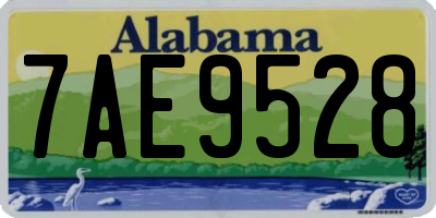 AL license plate 7AE9528