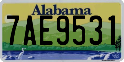 AL license plate 7AE9531