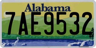 AL license plate 7AE9532
