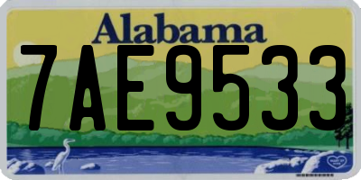 AL license plate 7AE9533