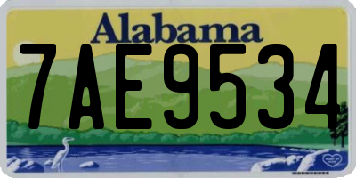 AL license plate 7AE9534