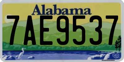 AL license plate 7AE9537