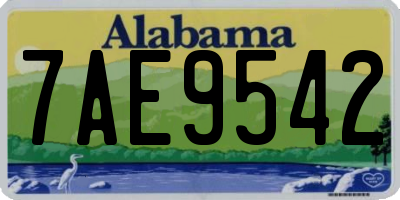 AL license plate 7AE9542