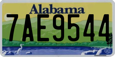 AL license plate 7AE9544