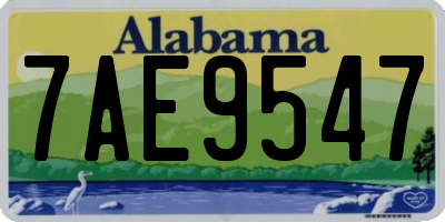 AL license plate 7AE9547