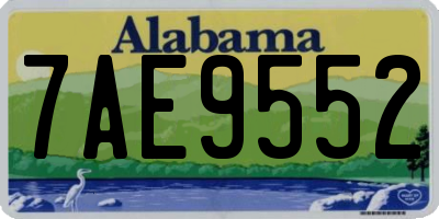 AL license plate 7AE9552