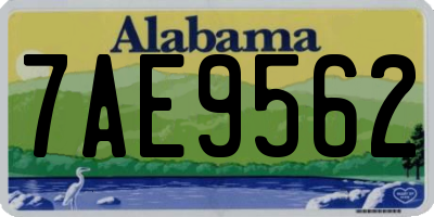 AL license plate 7AE9562