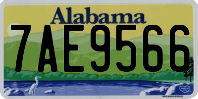 AL license plate 7AE9566