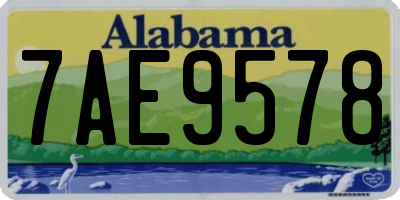 AL license plate 7AE9578