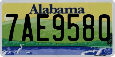 AL license plate 7AE9580